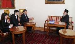 19 December 2012 The members of the National Assembly’s delegation talk to His Holiness the Patriarch of Serbia 